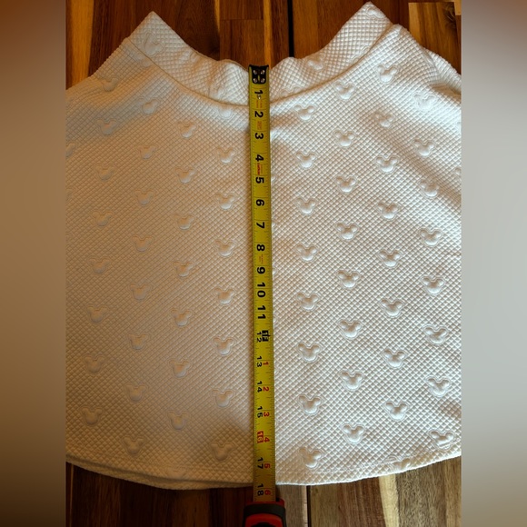 Disney Mickey Mouse Ivory A Line textured size S skirt - Picture 6 of 9